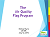 Cover for Air Quality Flag Program