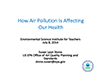Cover for How Air Pollution is Affecting Our Health