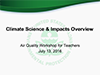 Cover from Climate Science and Impacts Overview